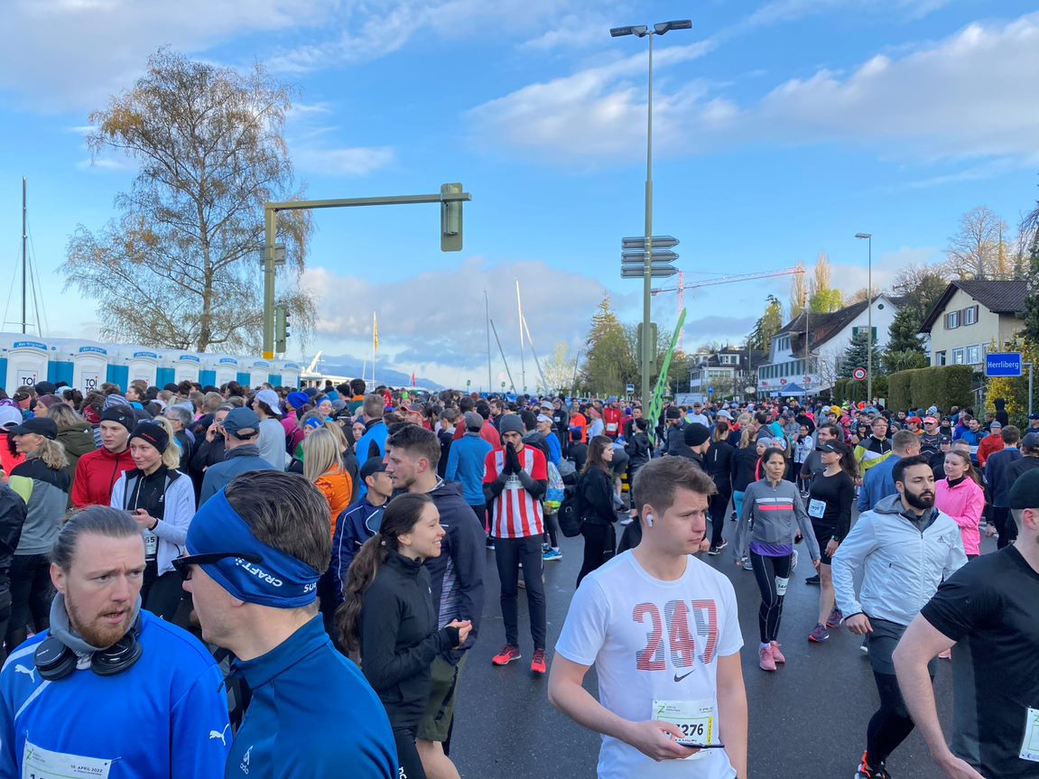 Am Startort des Halbmarathons